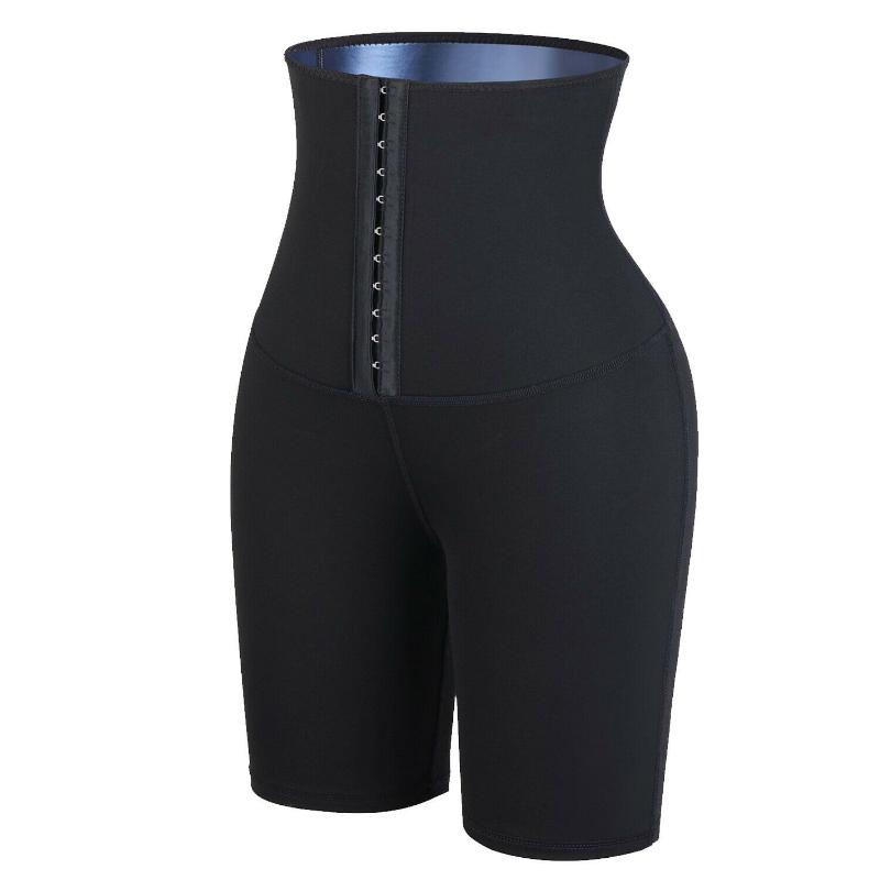 Sauna Shorts for Women Sweat Sauna Pants High Waisted Slimming Shorts Compression Thermo Capris Leggings Workout Body Shaper Thigh Slimmer Shapewear