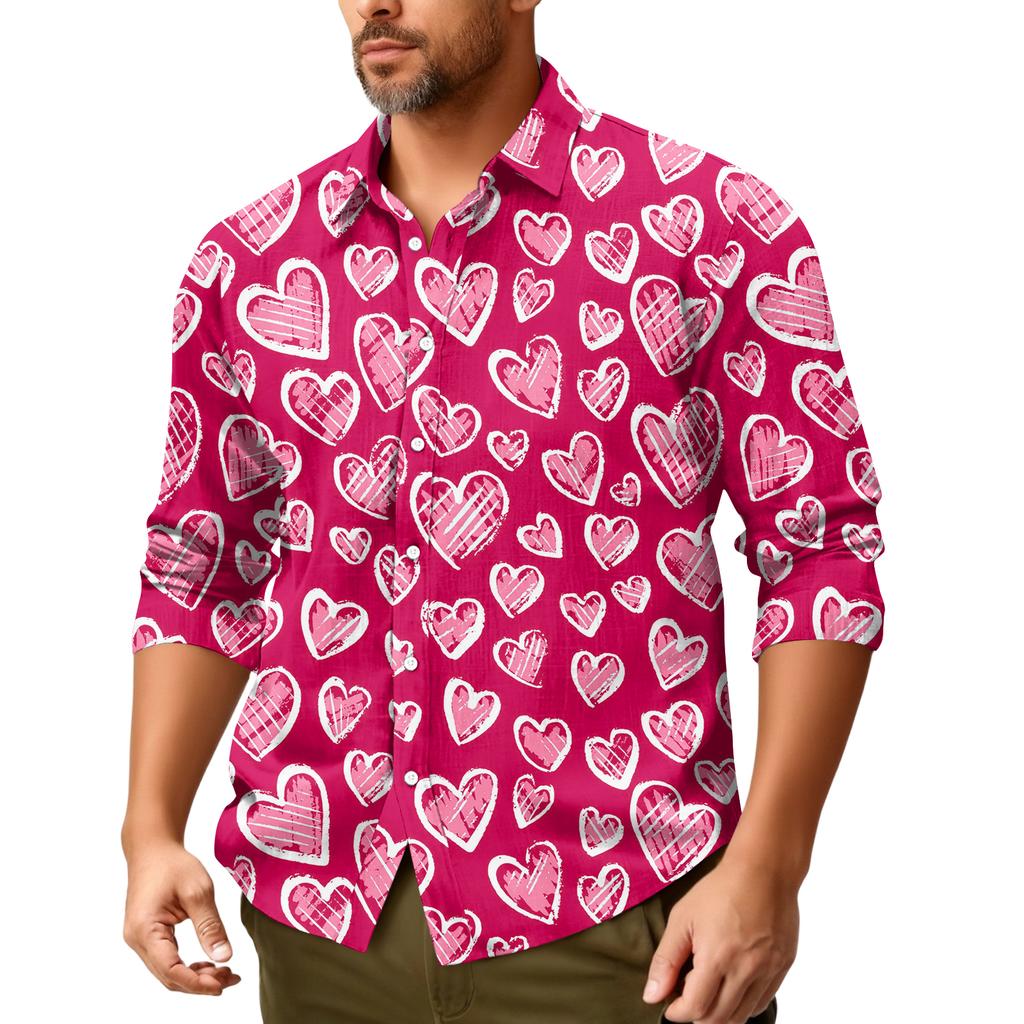 Мужская повседневная свободная рубашка с длинными рукавами, модная рубашка с лацканами, топ