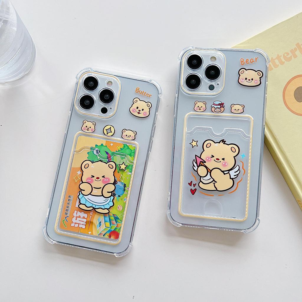 Силиконовый чехол-карман для карт для Tecno Spark 10 Oppo A78 A58 A38 Samsung A54 A24 A14 Xiaomi Redmi Note 13 14 Прозрачный бампер для телефона