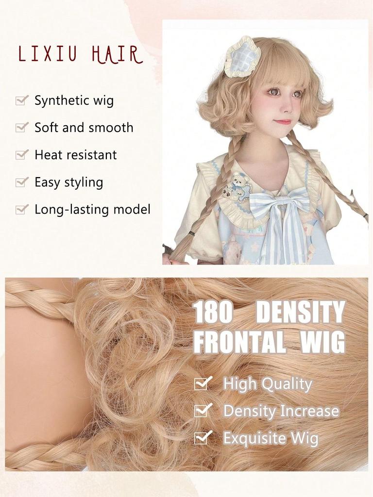 Синтетический парик с длинными волнистыми локонами и челкой, подходит для девочек, играющих в ролевые игры, и для использования в праздники.