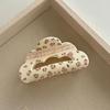 Korean Style Acrylic Bow Hair Claw Triangle Geometry Shark Clip Lattice Hair Crab Clip  Women