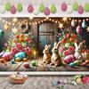180*110cm Easter Photography Backdrop Colorful Poster Photo Props Photo Booth