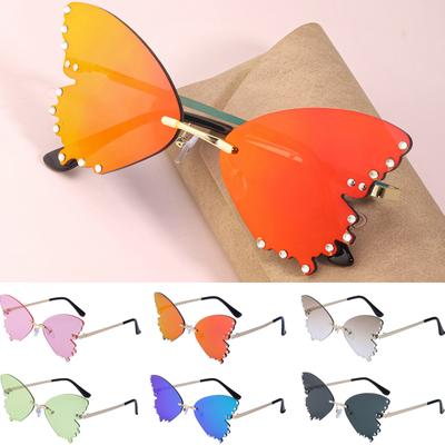 Прозрачные солнцезащитные очки Женские солнцезащитные очки Diamond Butterfly
