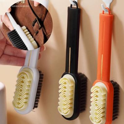 Многофункциональная щетка для чистки обуви, щетка для замши, пятен, пыли, обуви, щетка для чистки кроссовок, длинная ручка, уход за обувью с крючком
