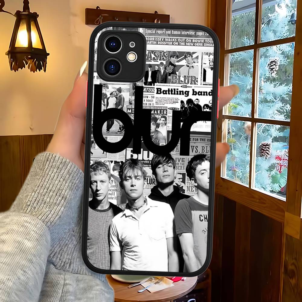 Rock Band B-Blur Matte Protective Case For IPhone 16 15 14 13 12 11 Pro Max X XS MAX Protection Case