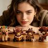 3D Набор для изготовления фигурок шотландского бычка из бисера, набор из 4 предметов, набор для рукоделия ручной работы, включает подробные инструкции по созданию маленьких декоративных фигурок