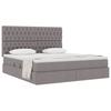 Storage Bed with Mattress Taupe 180 x 200 cm Polyester