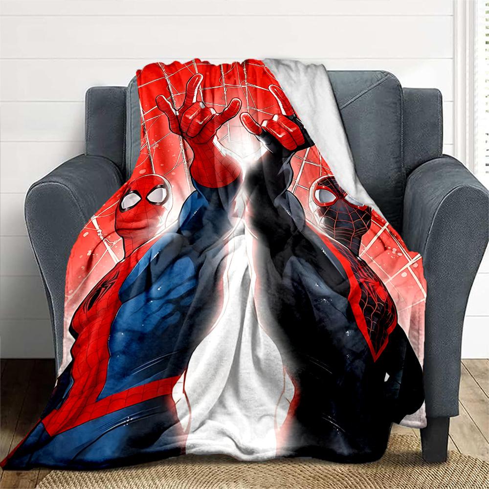 1PC SpiderMan, Web Outdoor Blanket Lightweight Flannel, Soft & Warm, All-Season Use for Sofa, Outdoor, Camping, Living Room, Office56