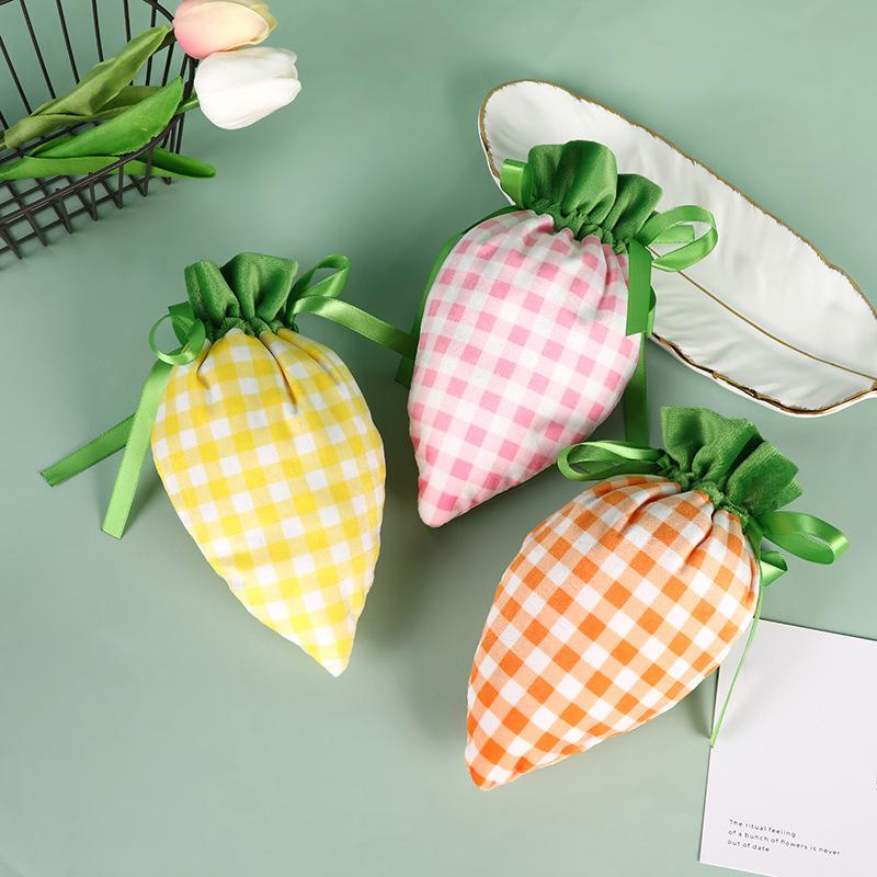 1PC Candy Bags Gifts Wrapping Bags Party Fabric New Arrivals Carrot Bags Easter Egg Bunny Multi-Style