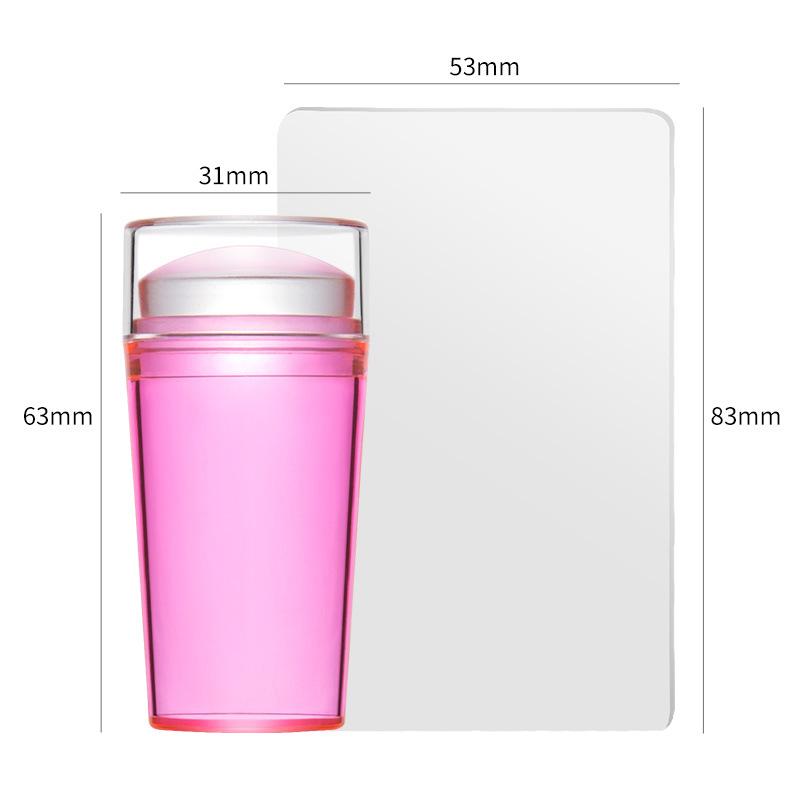 Пластины для штамповки ногтей Pure Clear Jelly Nail Art Stamper Scraper Set Print Silicone Marshmallow Design Маникюрные аксессуары Инструмент