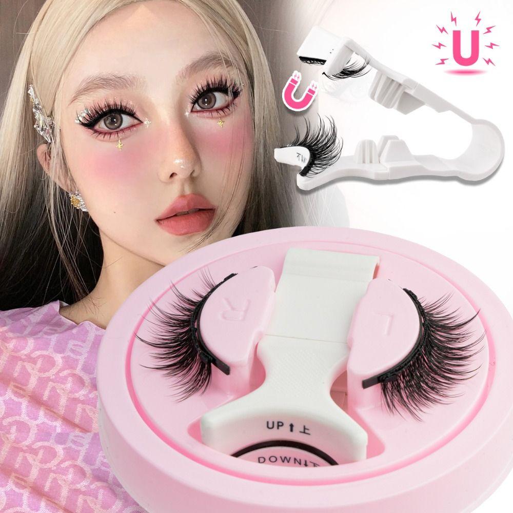 Winged Magnetic Eyelashes Reusable False Eyelashes with Tweezer Magnetic 3D Mink Lashes Eye Makeup