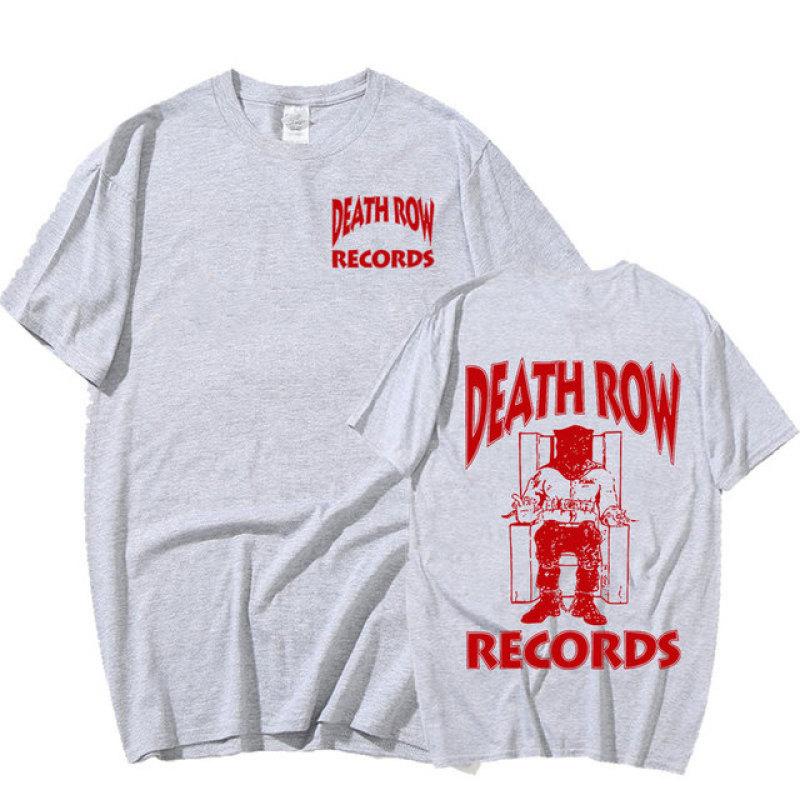 Футболка Death Row Records для мужчин и женщин, хлопковая высококачественная эстетичная футболка Tupac 2pac, винтажная футболка в стиле хип-хоп, уличная одежда в стиле Харадзюку