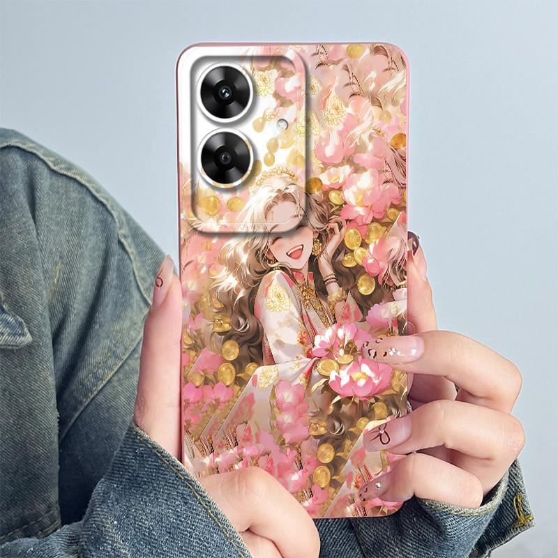 Чехол для телефона Realme Narzo N61 Note60, чехол Note 60 NarzoN61, мягкий силикон, окрашенный, модный, с рисунком, мультяшный, с цветами, задняя крышка