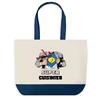 Tote Bag - PLANETEE - Super Cuisinier - Fond Bleu - Coton 40 X 45 Cm - Grand Format