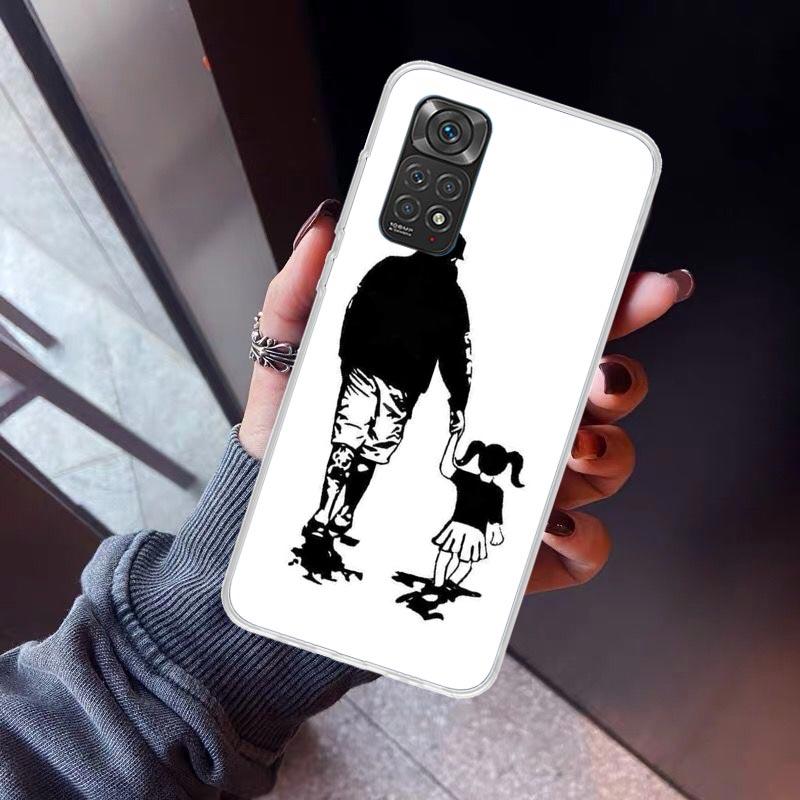 Dad And Baby Girl Boy Phone Case For Xiaomi Redmi Note 10 11 12 13 14 15 Pro Plus 11S 12S 14S 11T 11E 10S Soft TPU Back Cover Re