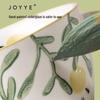 Керамическая кружка JOYYE с ручной росписью цветами и фруктами