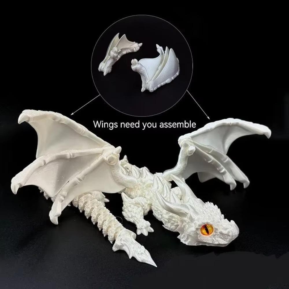 3D-печатная 3D-печатная фигурка дракона Крылатый дизайн Многосуставной подвижное крылатое транспортное средство Дракон Настольные животные Декор