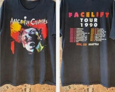 Alice In Chains Футболка с принтом Facelift 1990 года Винтажная Для фанатов