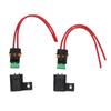 2 шт. Держатели предохранителей 12 AWG с предохранителем-лезвием 30 А, водонепроницаемая крышка, комплект для Автомобиля, RV, Грузовика, Лодки (ATO ATC), 20 см
