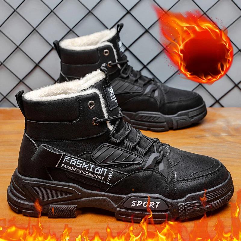 Men Boots Ankle Boots Autumn Outdoor Booties Winter Comfort High Top Shoes for Men Platform Work Boots Botas Hombre 2025