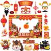 Chinese New Year Paper Photo Booth Props Set With Festive Horse Frames For Celebration Events