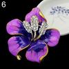 Bridal Wedding Jewelry Rhinestone Lily Flower Scarf Brooch Pin Lady Party Gift