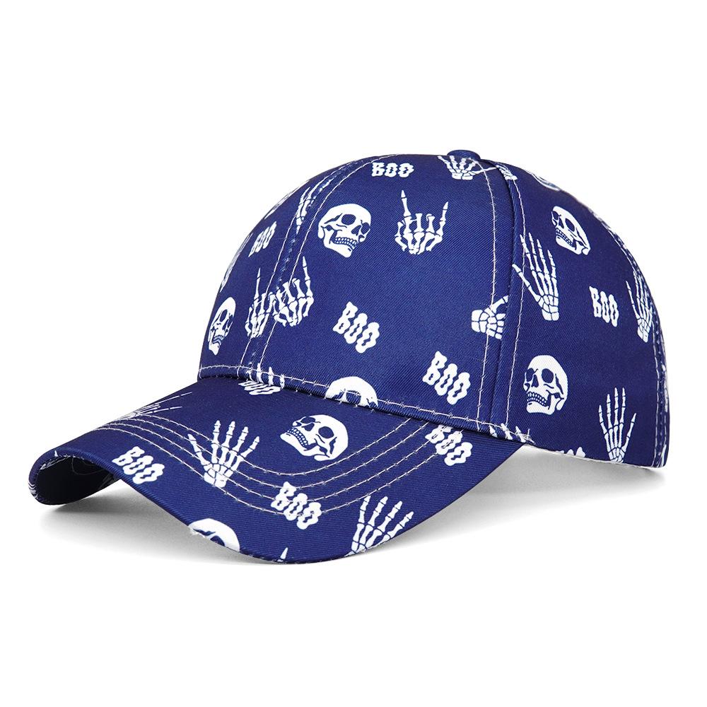 Бейсболка Женская Мужская Унисекс Смешной Принт Череп Snapback Летняя Шляпа от Солнца Повседневная Хэллоуин Праздник Повседневный Хип-Хоп Уличные Танцы