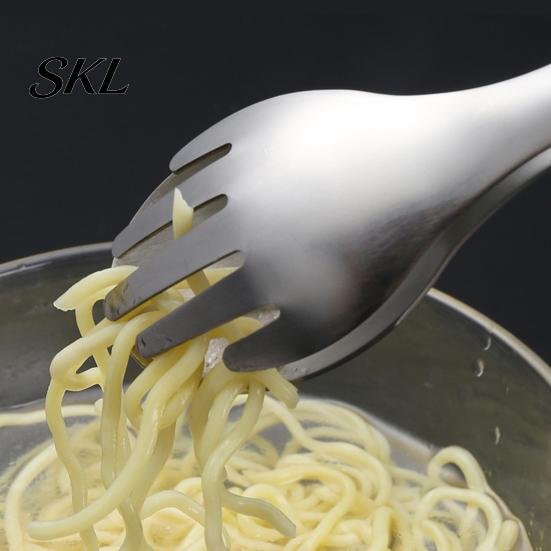 Restaurant Grade Food Tongs Stainless Steel Serving Tongs, Salad 8 Inch Metal for Cooking Fork Cake Bread, Buffet Catering Kitchen Tools