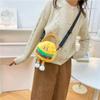Doll Cartoon Hamburger Bag Fluffy Shoulder Bag Casual Plush French Fries Handbag  Children