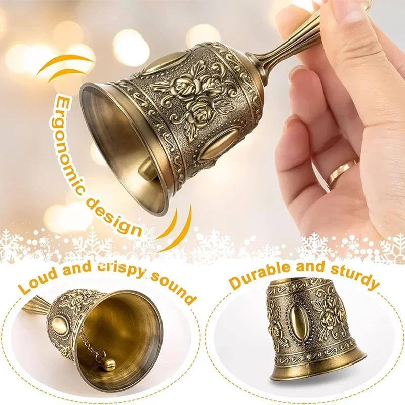 Ретро бронзовый металлический свадебный колокольчик колокольчики для дрессировки домашних животных служебный колокольчик звонок для ресторана бара звонок церковь школа класс