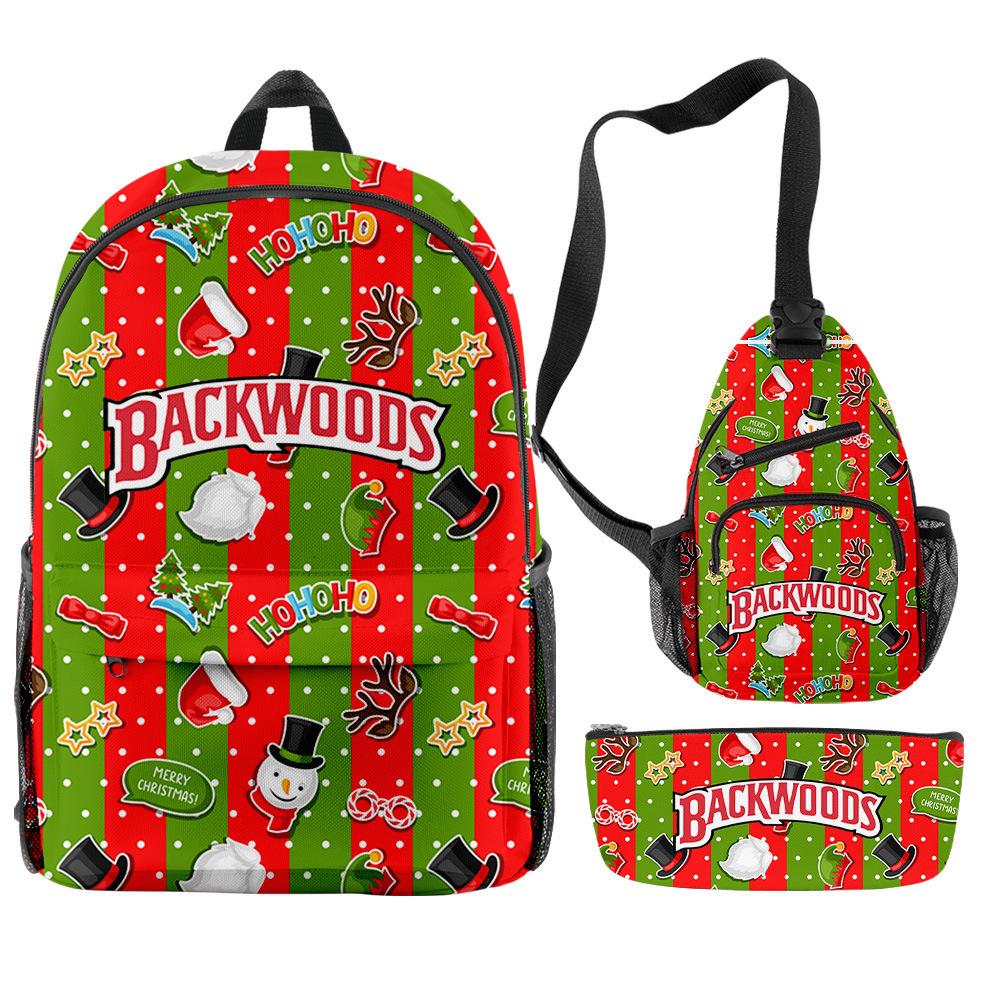 Рождественский рюкзак Backwoods Сигара Звезда Набор периферии рюкзака Сумка-портфель Набор пеналов