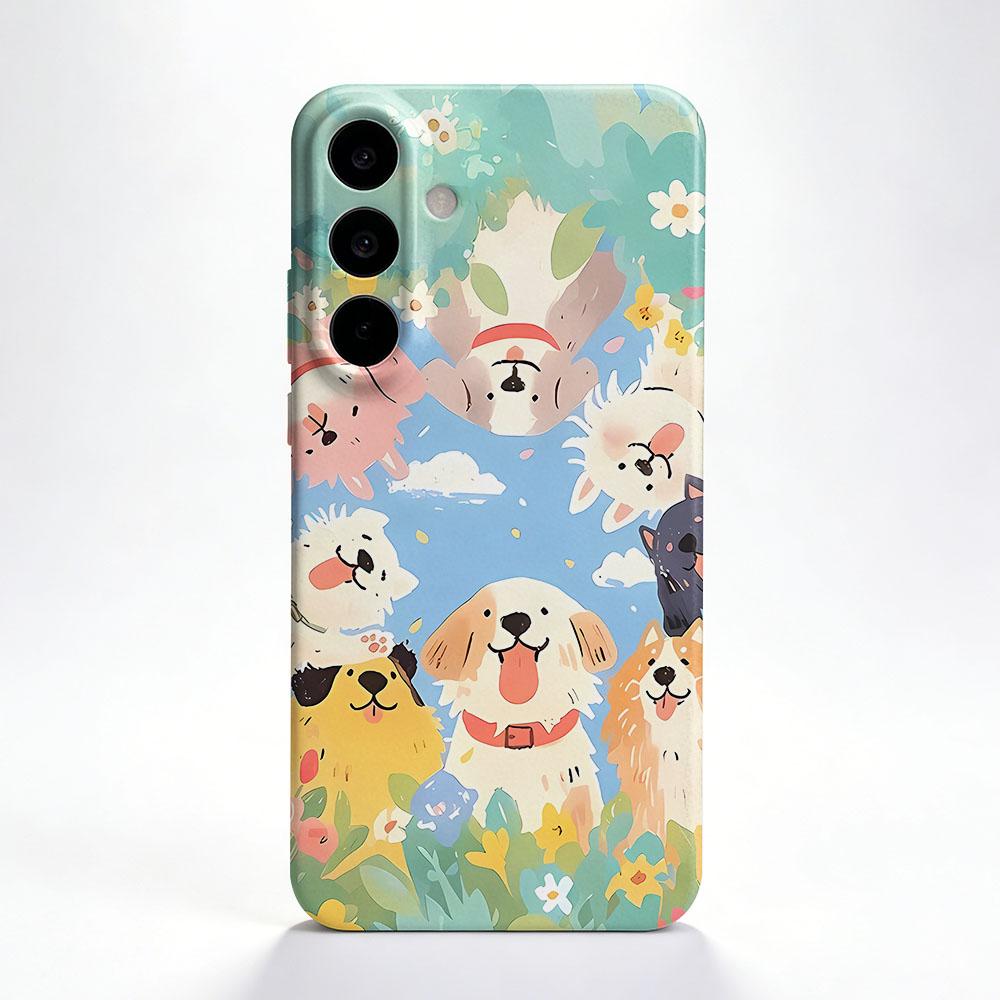 Cartoon Dog Pattern Glossy Film Hard PC Phone Case for Xiaomi Redmi Note 15 13 12S 12 11S 11 10 9 Pro Plus Max 4G 5G