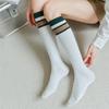 Color Contrasting Color Luo Kou Stockings Japanese Vertical Stripes Stacking Calf Socks Women'S Tide Cotton Socks Mix And Match College Style