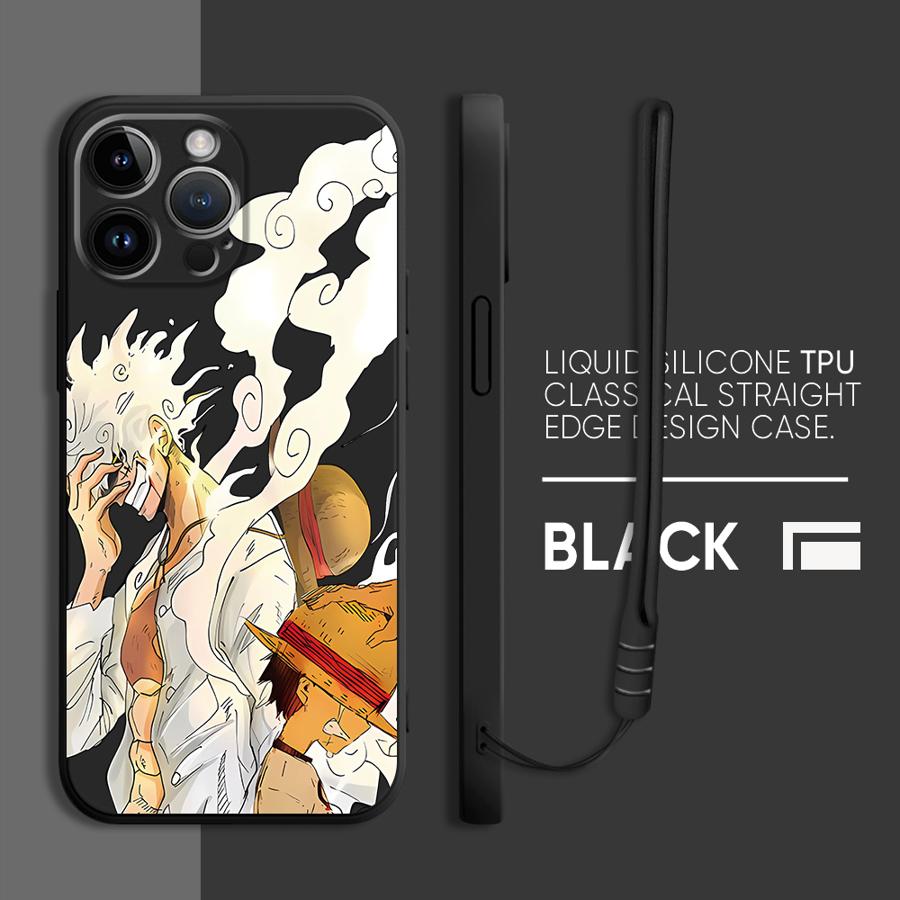 Мягкий чехол для телефона Apple iPhone 14 Pro 13 16 12 7 8 15 Plus XS XR 11 15 16 Pro Max O-One Piece Луффи 5-я передача