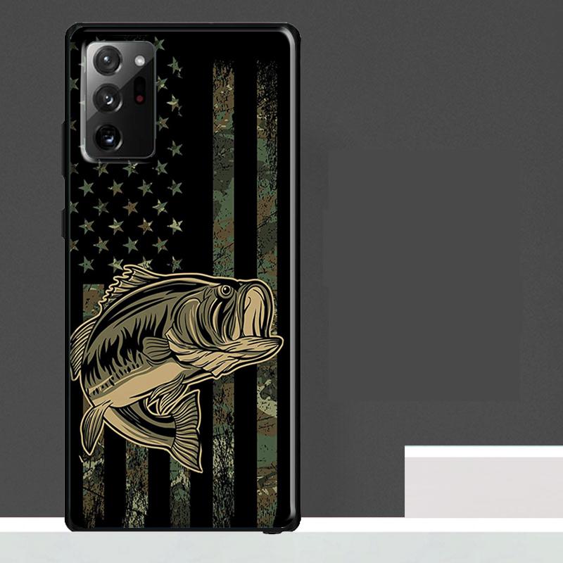 Largemouth Fishing Fish Hunting Hook Case For Samsung Galaxy S23 S24 S25 Ultra S9 S10 S20 S21 S22 Plus S23 FE S25 FE Phone Cover