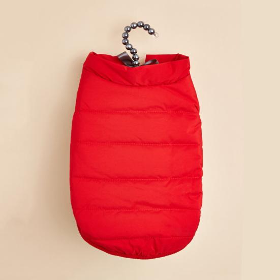 Пальто для домашних животных, однотонная ветрозащитная теплая одежда, жилет для собак, куртка для щенков