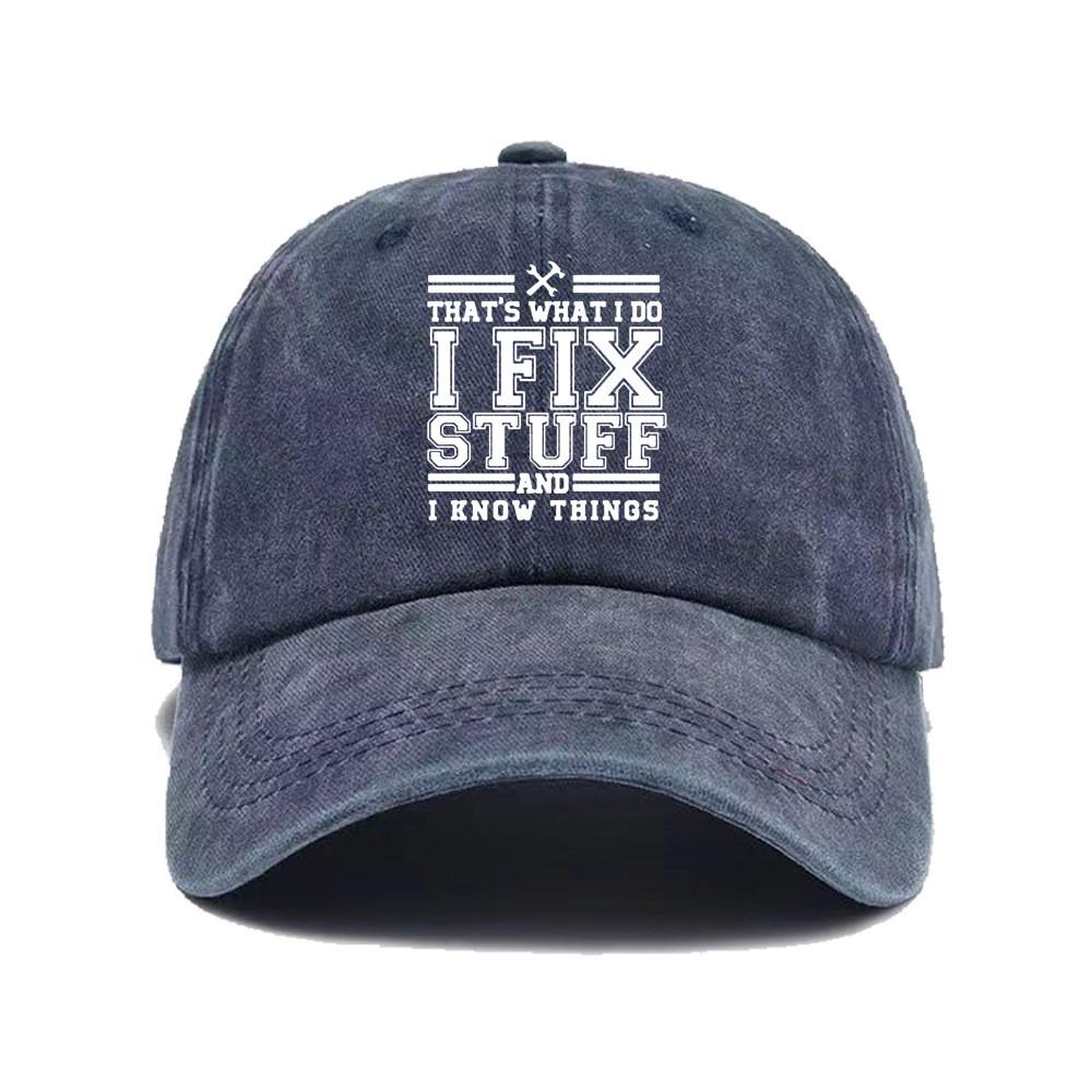 Хлопковая бейсболка Fix Stuff с вышитым принтом для летней защиты от солнца на открытом воздухе