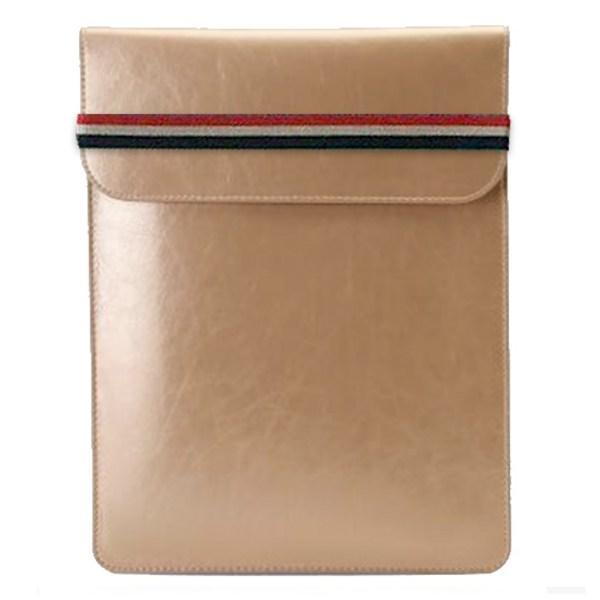 Кожаный чехол для ноутбука Coquad MacBook Pro Samsung с 9 ремешками, золотой