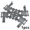 Совместимые 53401 Железнодорожные Рельсы Изогнутые Пути R56 R72 R88 R104 MOC Городской Кирпич Стрелка Разветвление Изогнутые Рельсы Строительные Блоки Игрушки