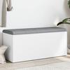 VidaXL Storage Bench, Storage Chest with Cushion, Organizer for Clothes Toys Hallway Living Room, Modern, White 835054