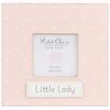 [Q3422] - Wooden Photo Frame 'Little Lady' Pink - 19x19 Cm - Photo 9x9 Cm