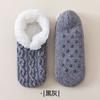 1 Pair Women's Winter Fleece Lined Non Slip Socks Warm Knit House Socks Thick Cozy Indoor Floor Socks