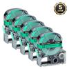 5 упаковок, 12 мм, черный на белом, совместимые этикетки Epson LC-4WBN/SS12KW SC12RW SC12YW ST12KW для принтера Epson LW300 LW400 500 600