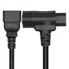 Y Split Power Cord C20 to C13 & NEMA 5-15R 14AWG Strong Cable Power Splitters Cord for Office Homes Electronics