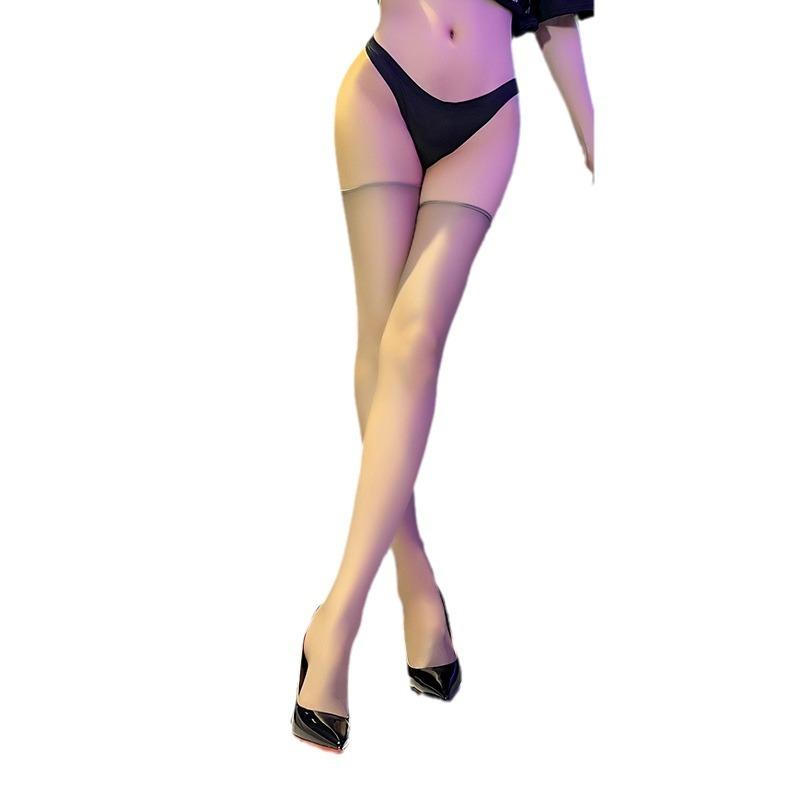 Сексуальная сексуальная одежда чистая страсть обрезка ног соблазн черная перспектива длинная трубка винт край узор рваные вручную чулки