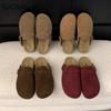 Модные женские шлепанцы SUOJIALUN 2024 Осень Модные мюли с круглым носком, без застежки, на мягкой плоской подошве, уличные повседневные шлепанцы, сандалии