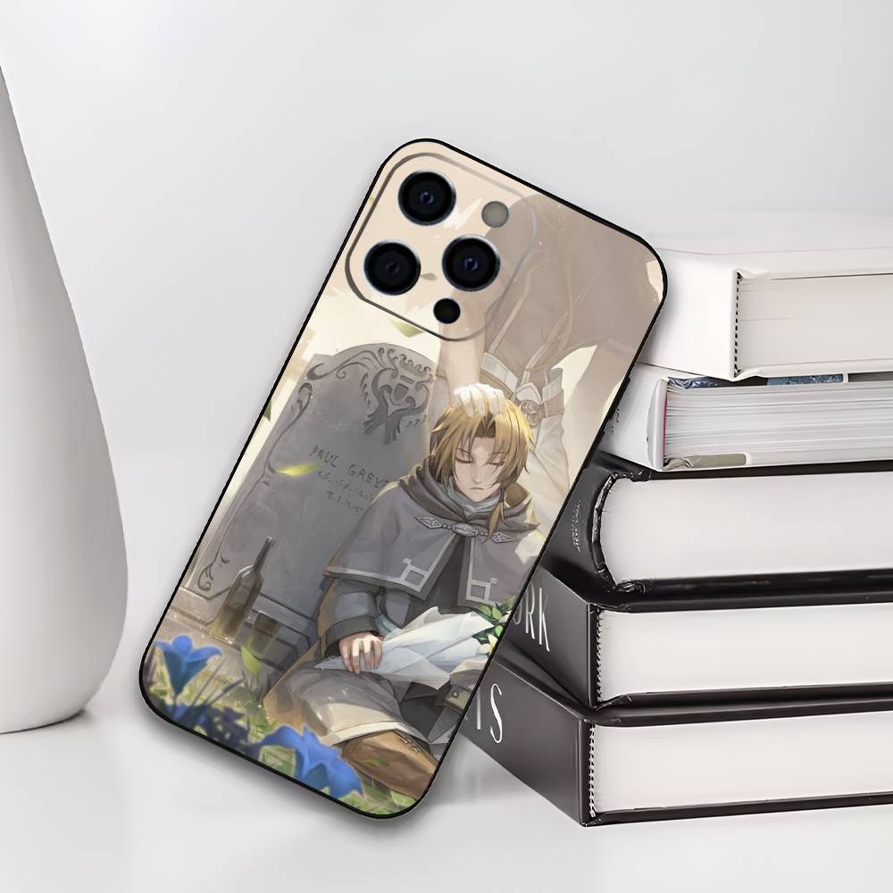 Чехол для телефона Mushoku Tensei Jobless Reincarnation Для iPhone 17,16,15,14,13,12,11 Plus,Pro Max,XS,Мягкий черный чехол