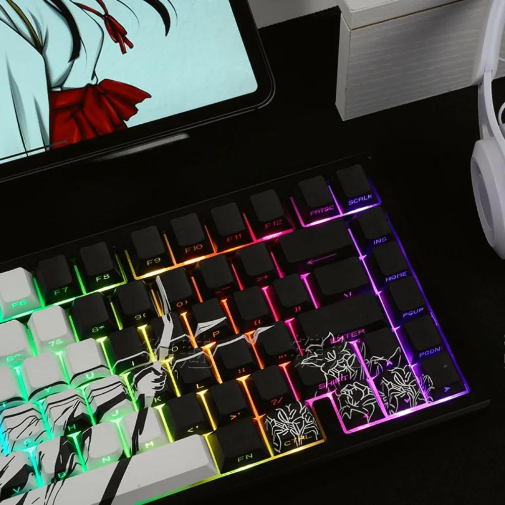 Xiaomi Набор кейкапов для механической клавиатуры Anime Platycodon Cherry, PBT, 130 клавиш, боковая гравировка, светопропускающий, для 60/84/98/108, ISO