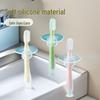 Silicone Baby Training 3D Toothbrush with Suction Cup and Soft Bristles