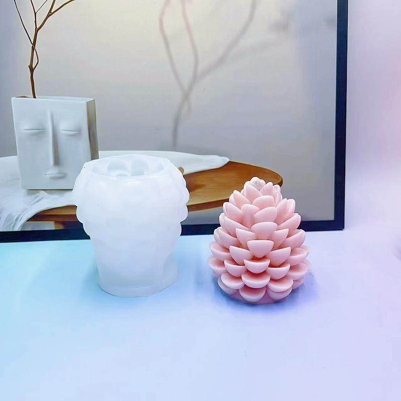 3D Свеча-шишка Силиконовая Форма DIY Рождественское Украшение Поделки Подарочные Инструменты для Изготовления Мыла Гипса Смолы Формы для Заливки Декор для Дома